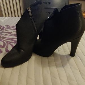 Black heeled booties